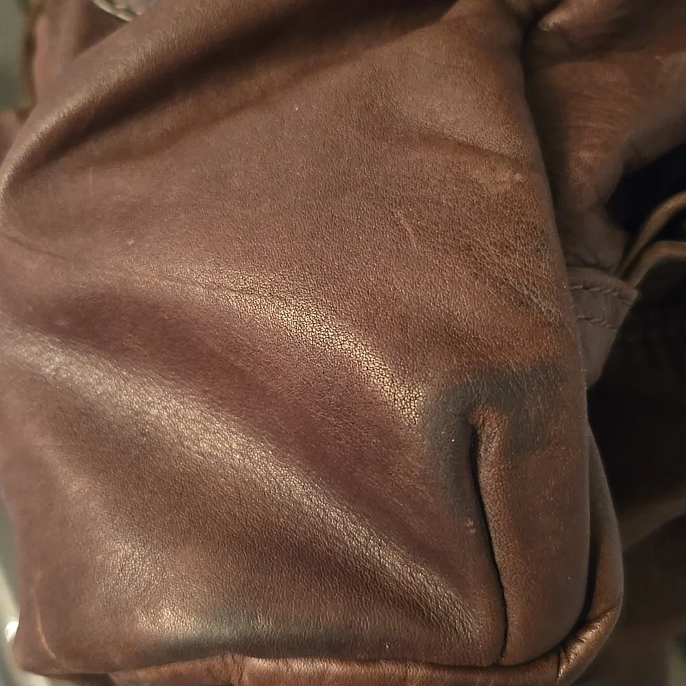 Vintage Latico Brown Leather Backpack Bag Purse With Tassels - Picture 13 of 13